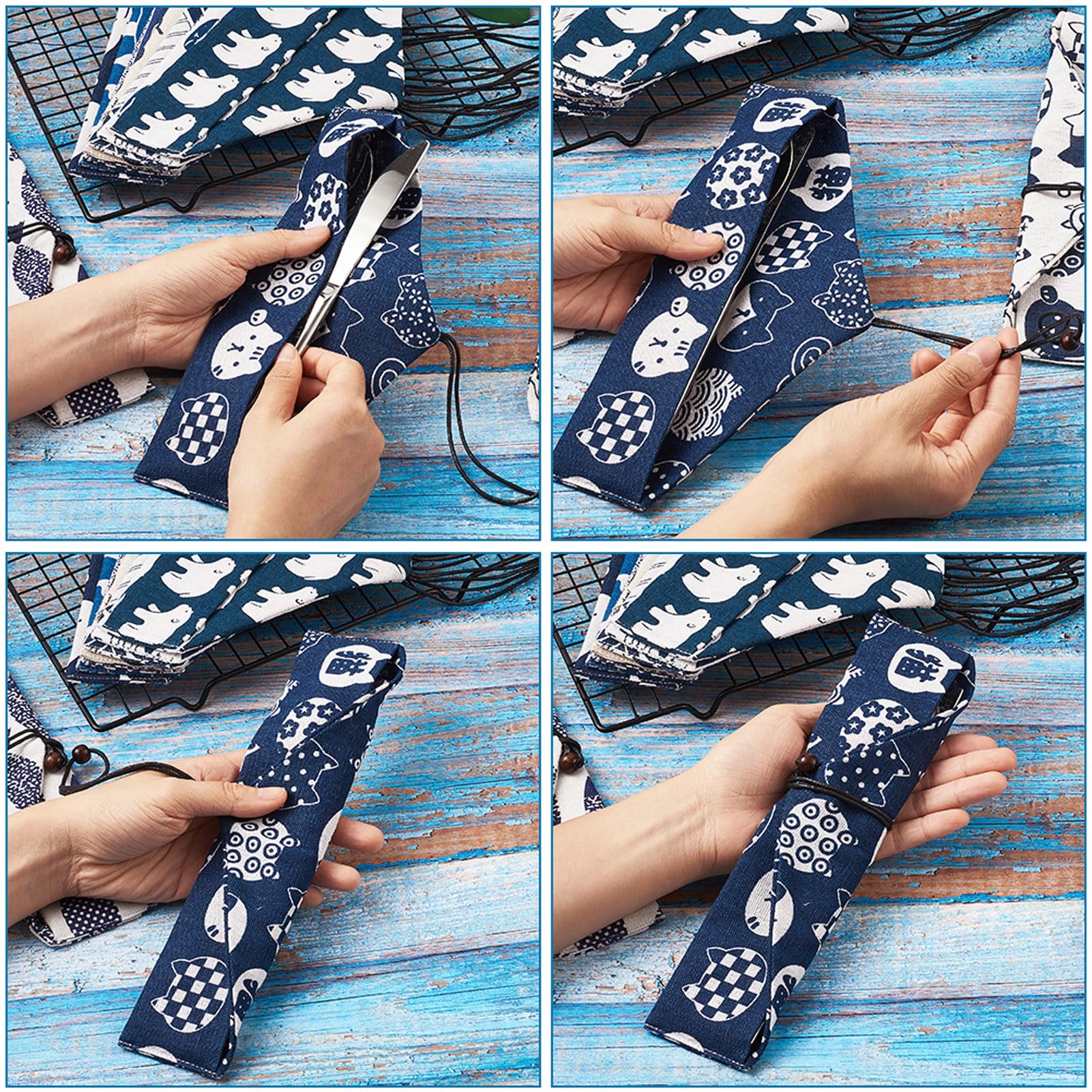 17・ハンドメイド　お箸袋　カトラリー袋　2枚セット　ピンク　くま 17・ハンドメイド お箸袋 カトラリー袋 2枚セット ピンク くま